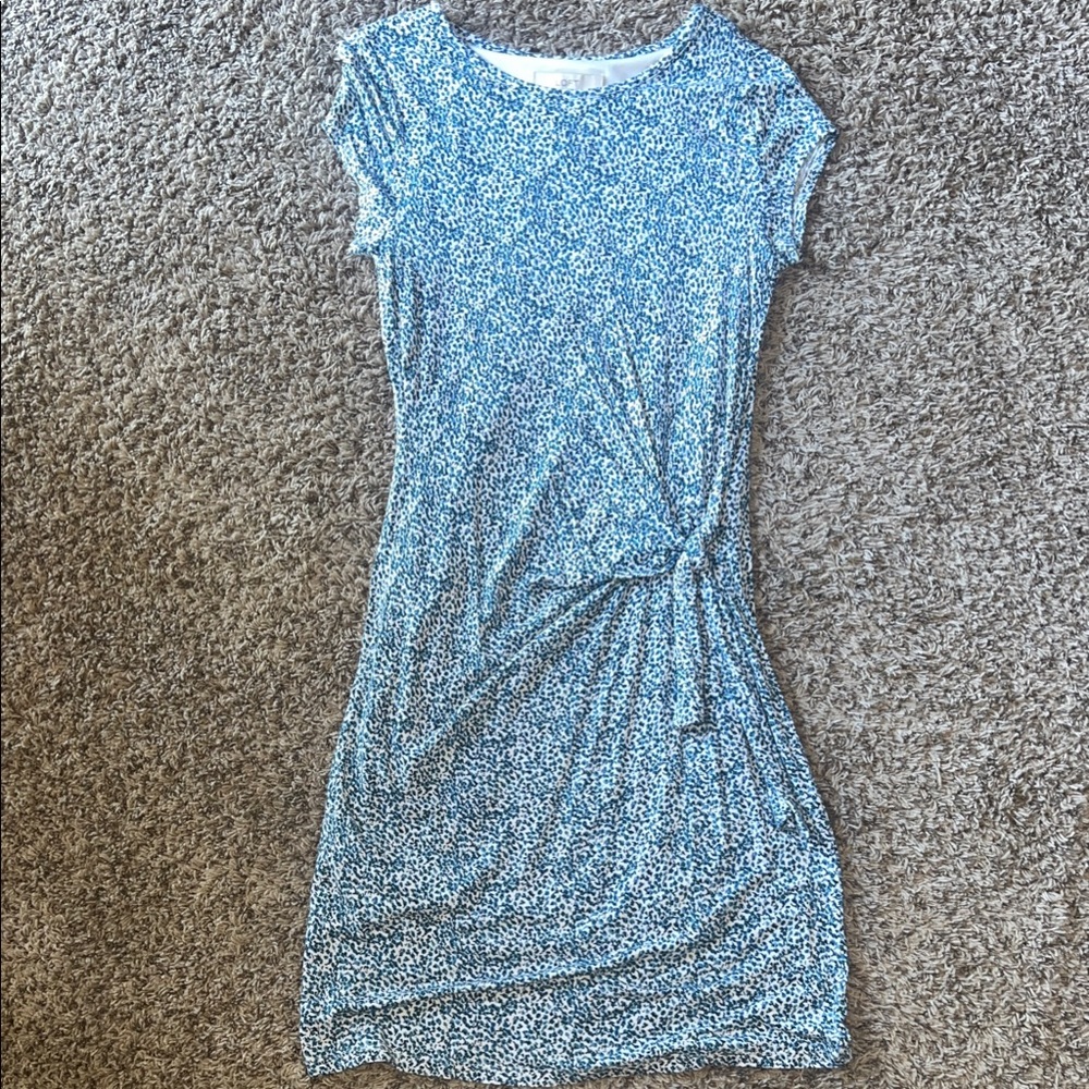LOFT Blue and White Mini Dress